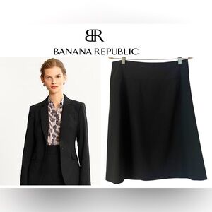 Banana Republic Black Midi Skirt